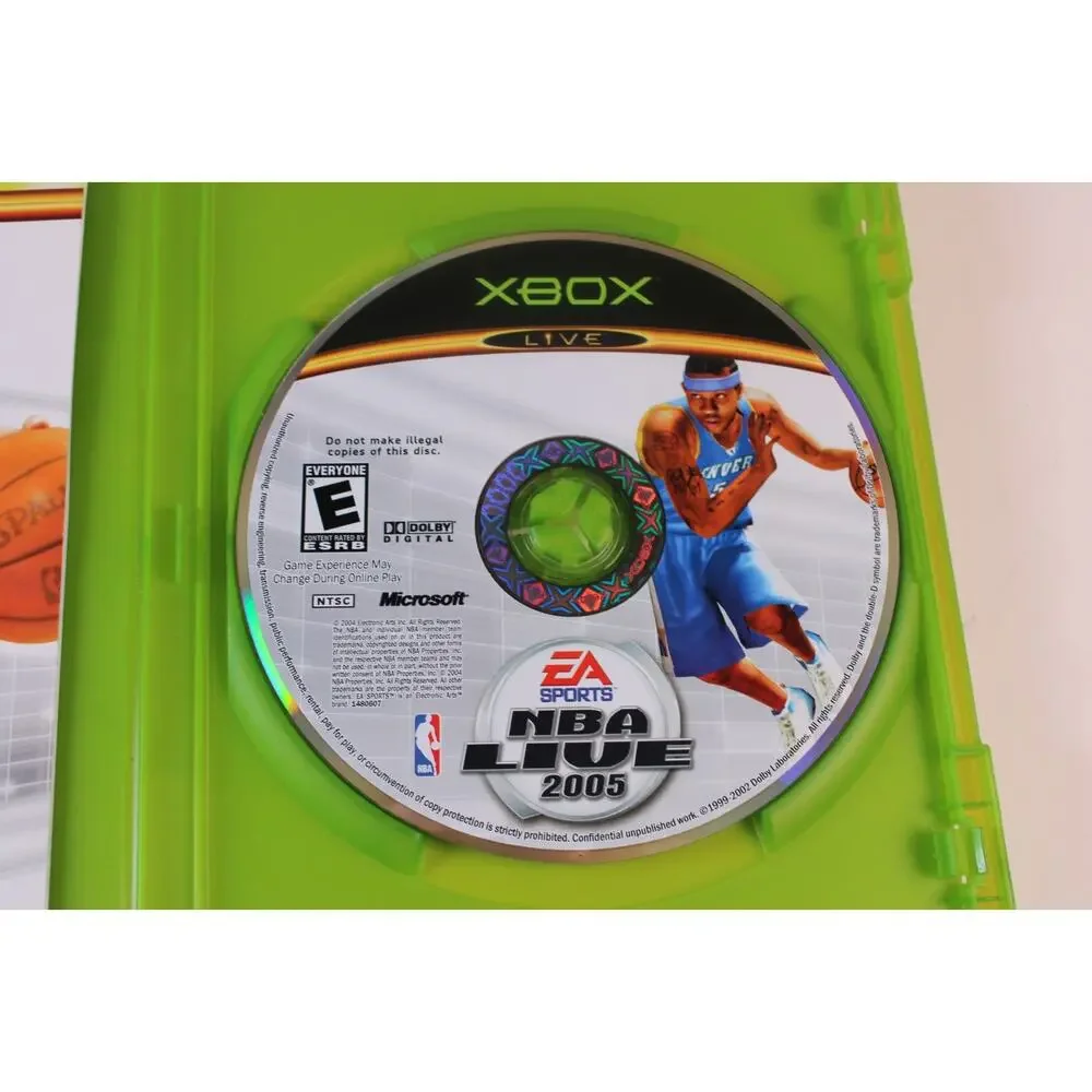 NBA Live 2005 (Microsoft Xbox, 2004) Complete w/ Manual CIB Tested